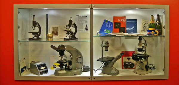 20121122 Setting up the Museum of Microscopy 1